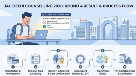JAC Delhi Counselling 2026 Round 4 seat allotment result is out at jacdelhi.admissions.nic.in. Get dates, eligibility, documents,